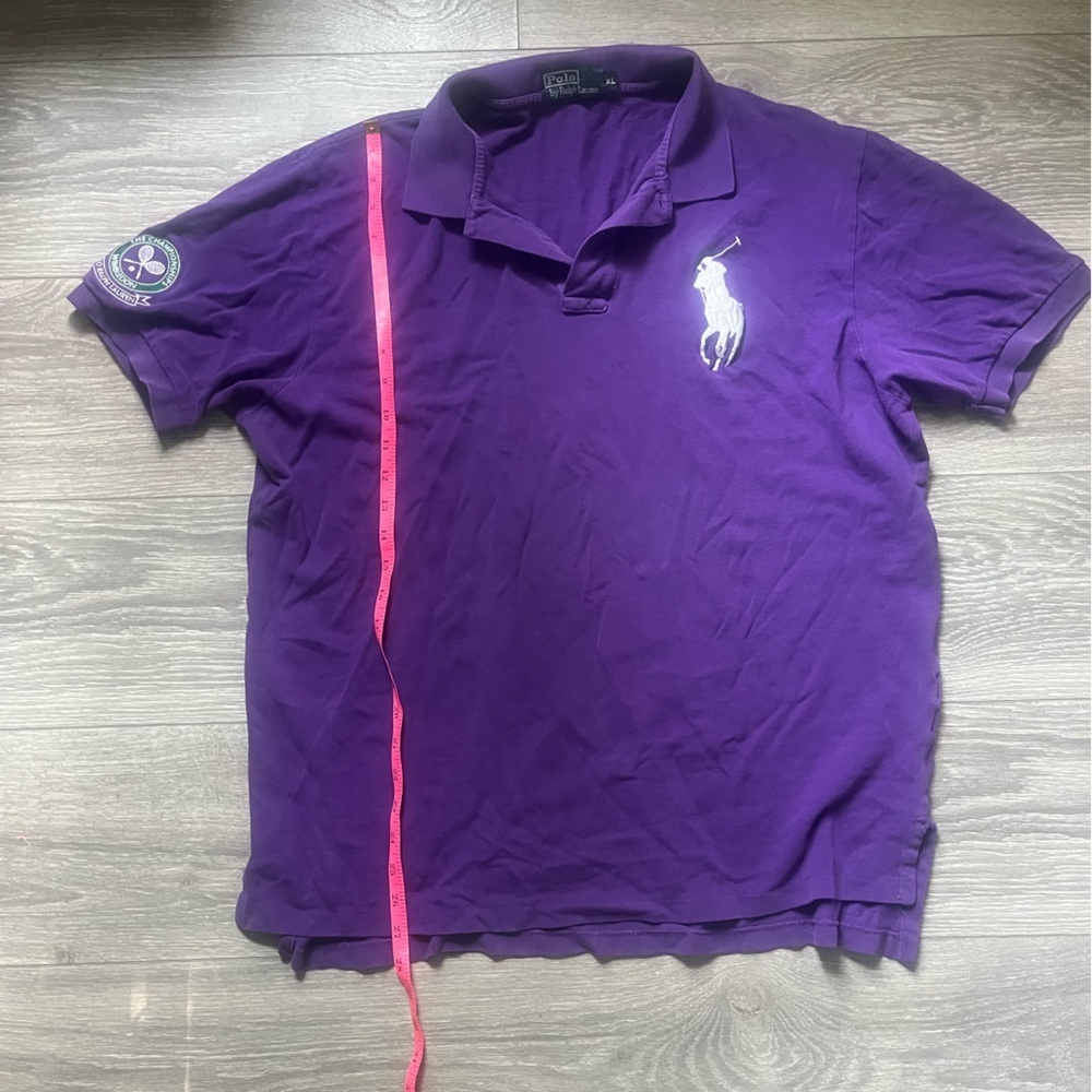 Polo Ralph Lauren Purple Wimbledon Championship Collar Short Sleeve Polo Size XL - Picture 5 of 8